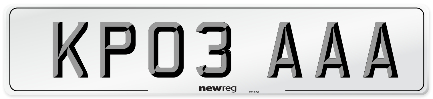 KP03 AAA Number Plate from New Reg